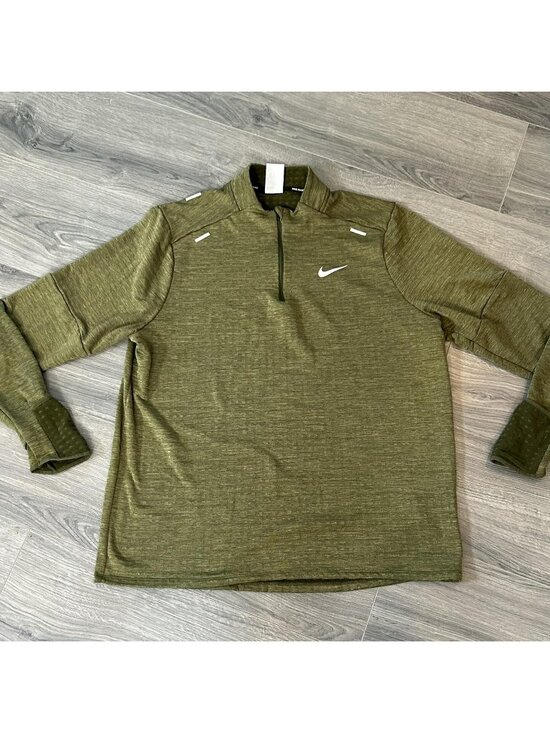 Nike Other - Nike Therma-FIT Pullover Mens XL Green 1/4 Zip Running Thermal Repel Element